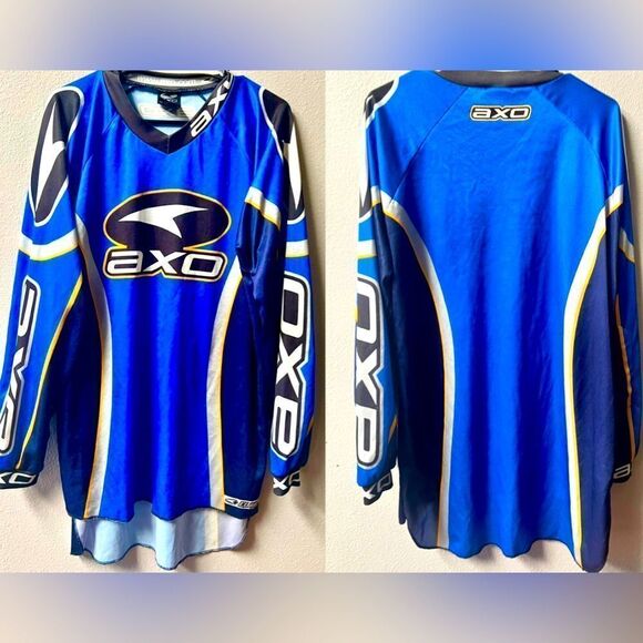 Axo Sport Motocross Vintage Racing Jersey Long Mens Size L - Picture 1 of 7